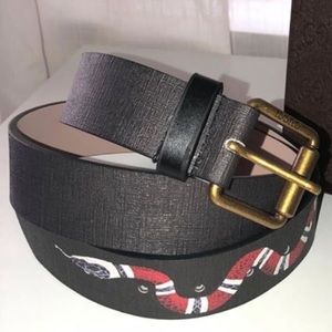 Gucci Designer Belt With Snake Logo
